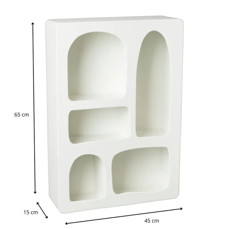 Xenos Vakkenkasten|Wandkasten-5 vakkenkast Zaha organic - MDF - 65x45x15 cm