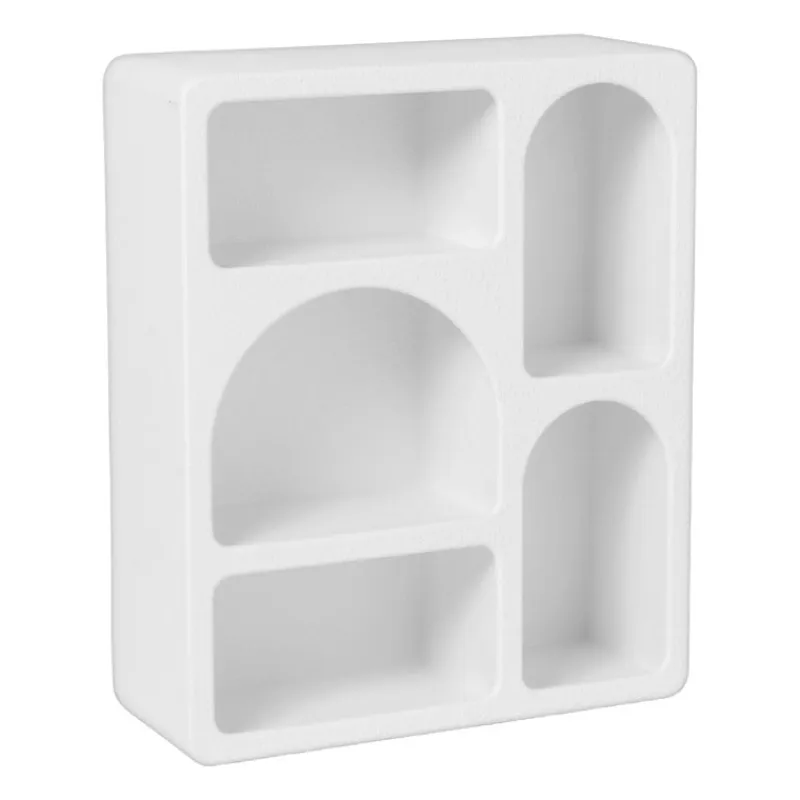 Xenos Vakkenkasten-5 vakkenkast Zaha organic - MDF - wit - 48x40x15 cm