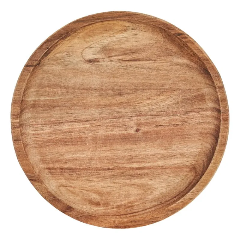 Xenos Borrelplanken|Kaarsenplateaus-Acacia tray rond - ø16 cm