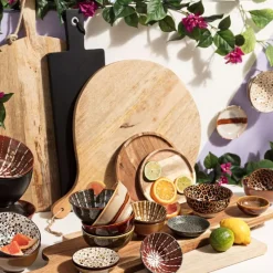 Xenos Borrelplanken|Kaarsenplateaus-Acacia tray rond - ø16 cm