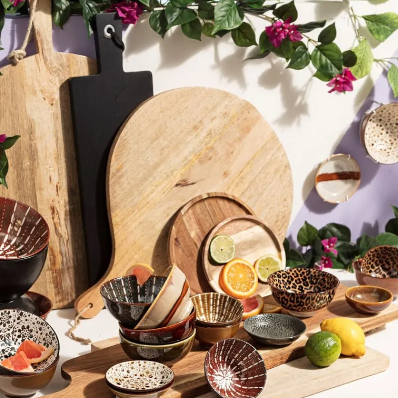 Xenos Borrelplanken|Kaarsenplateaus-Acacia tray rond - ø16 cm
