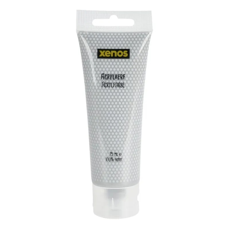 Xenos Verf-Acrylverf zilver - 75 ml