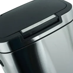 Xenos Prullenbakken-Afvalemmer push - zilver - 38 liter