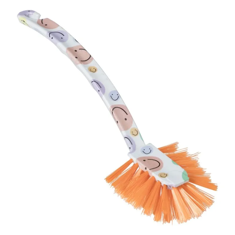 Xenos Afwasborstels-Afwasborstel smiley - 28 cm