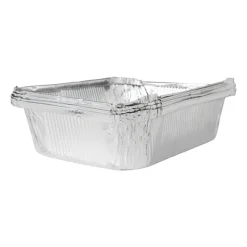 Xenos Barbecue-Aluminium tray - set van 4 - 6x26x19 cm