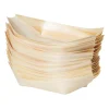 Xenos Wegwerpservies-Amuse schaaltjes - hout - 20 stuks