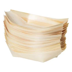 Xenos Wegwerpservies-Amuse schaaltjes - hout - 20 stuks