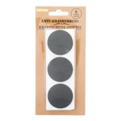 Xenos Viltjes-Anti-krasrubbbers - zwart - set van 6