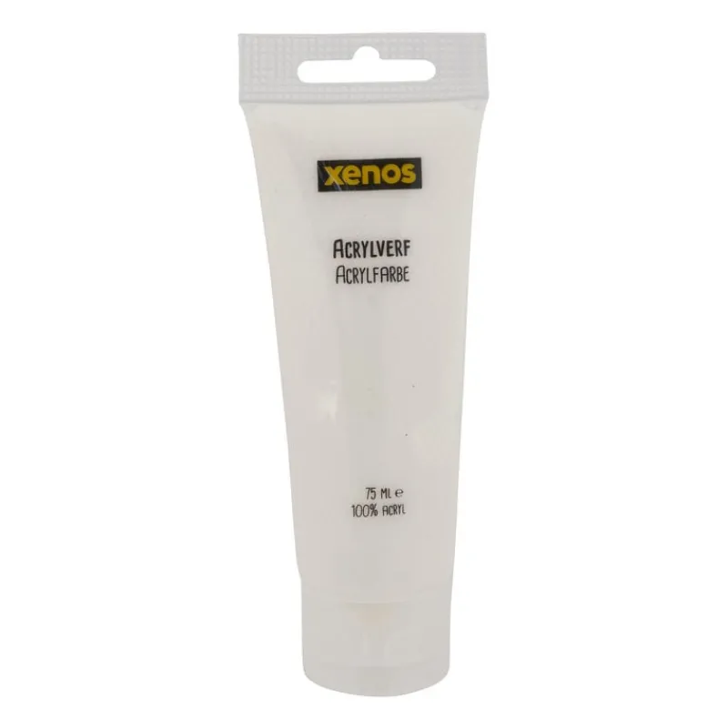 Xenos Verf-Arcylverf in tube - wit - 75 ml