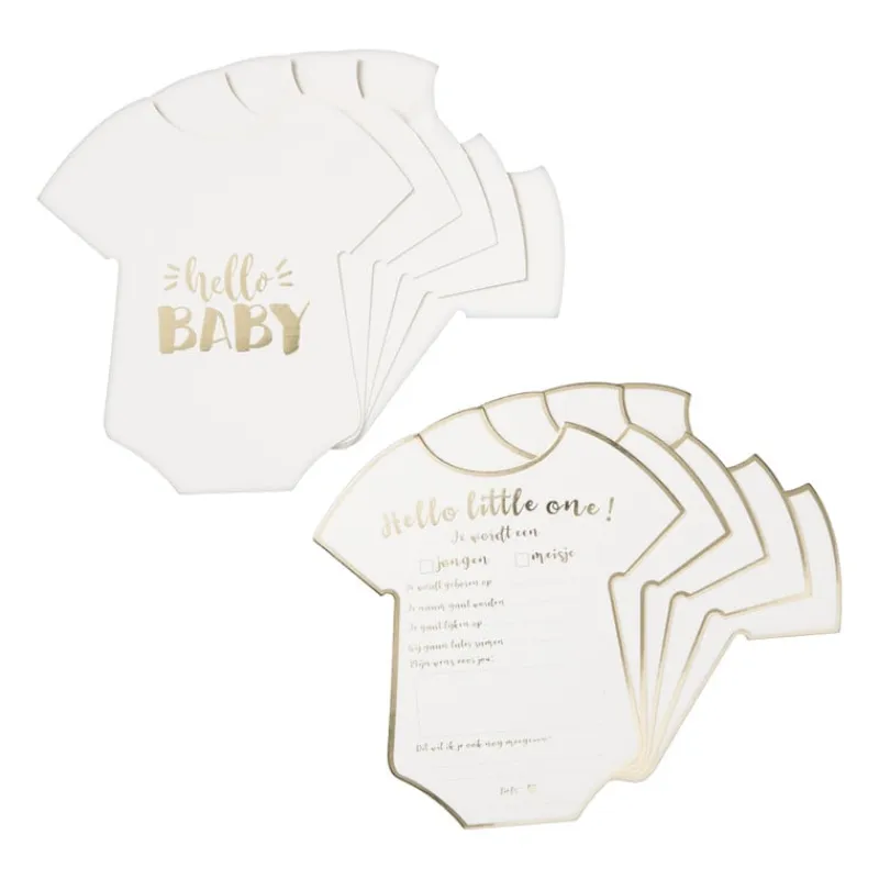 Xenos Babyshower-Babyshower invulkaarten - set van 10