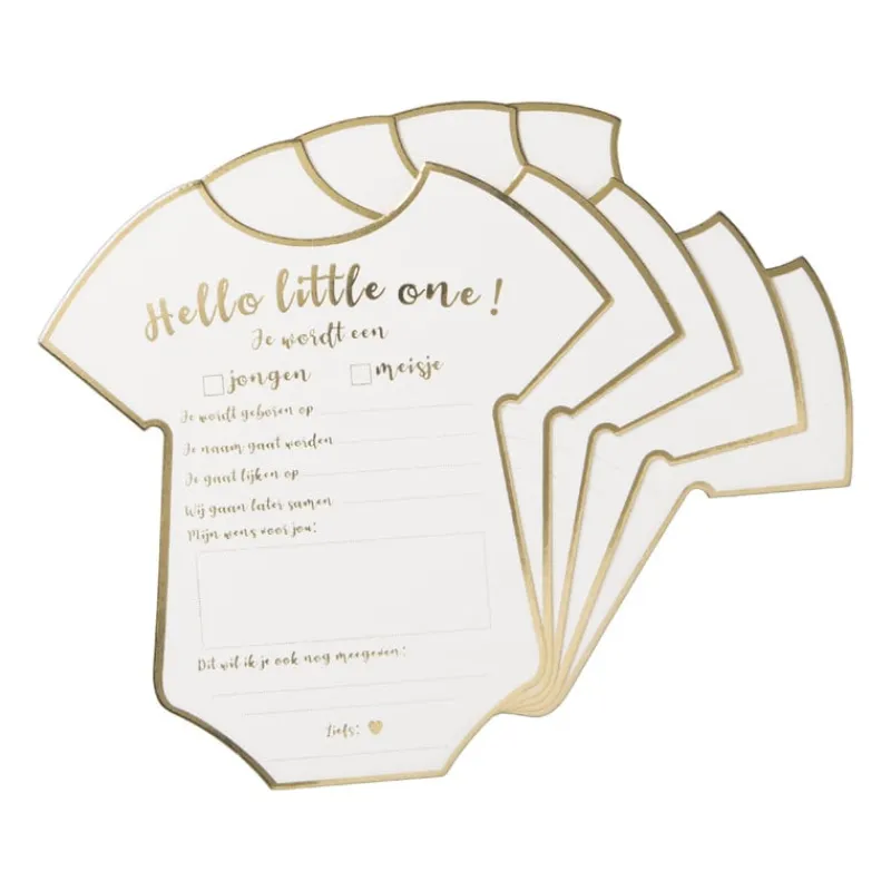 Xenos Babyshower-Babyshower invulkaarten - set van 10