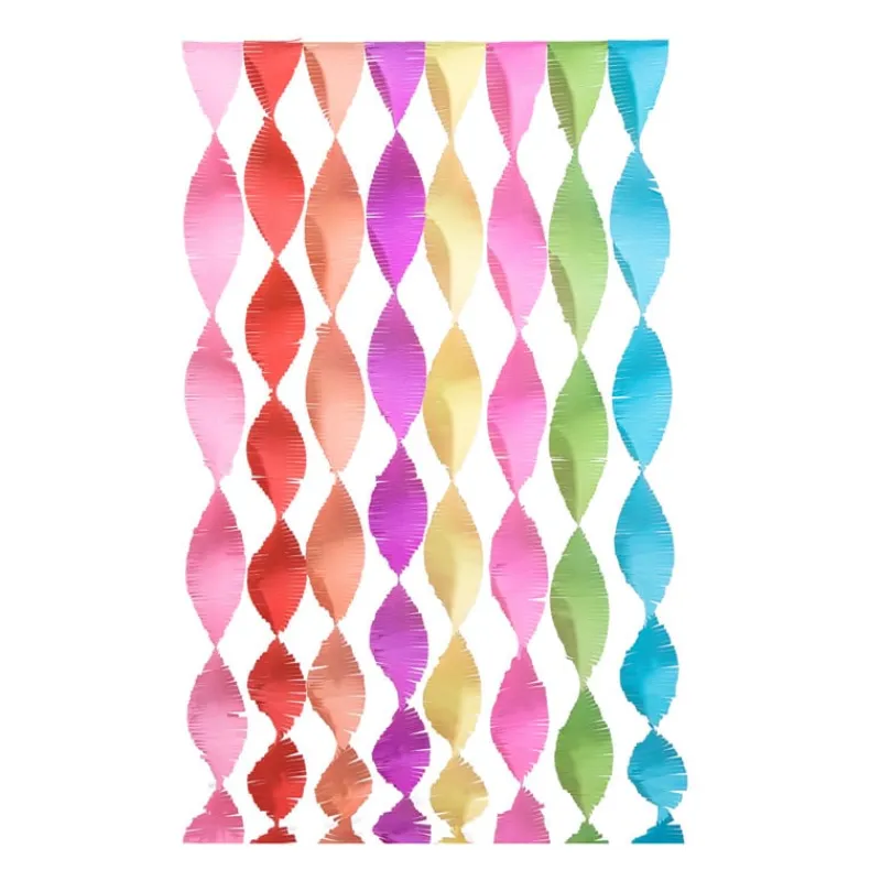 Xenos Backdrop|Kinderfeestjes-Backdrop crêpe papier - multikleur - 15x200 cm