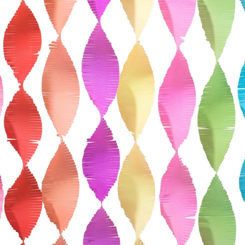 Xenos Backdrop|Kinderfeestjes-Backdrop crêpe papier - multikleur - 15x200 cm