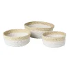 Xenos Badkamer Accessoires|Kerstcadeaus-Badkamer mandjes jute - set van 3
