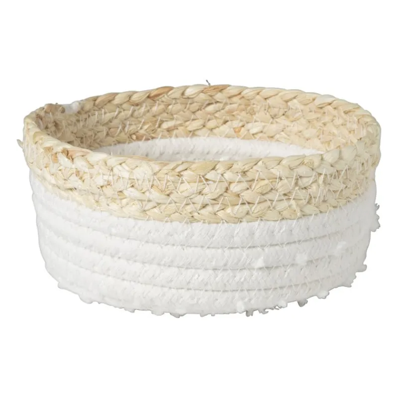 Xenos Badkamer Accessoires|Kerstcadeaus-Badkamer mandjes jute - set van 3