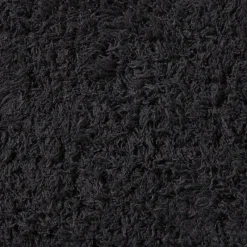 Xenos Badmatten-Badmat fluffy - zwart - 45x70 cm