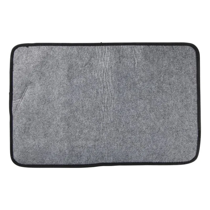 Xenos Badmatten-Badmat fluffy - zwart - 45x70 cm