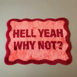 Xenos Badmatten-Badmat hell yeah why not - roze - 50x70 cm