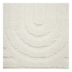 Xenos Badmatten-Badmat Lijnen - wit - 50x70 cm
