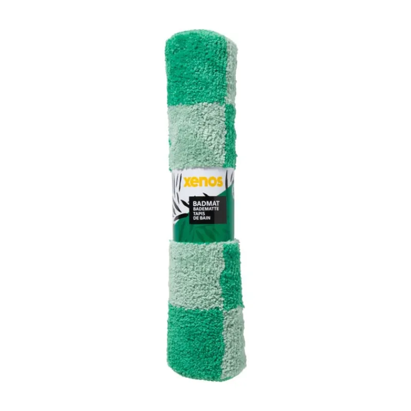 Xenos Badmatten-Badmat Take it Easy - groen/wit - 50x70 cm