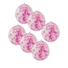 Xenos Ballonnen|Bruiloft-Ballon confetti - roze/wit - set van 6