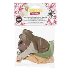 Xenos Ballonnen-Ballonnen - mix naturel - set van 10