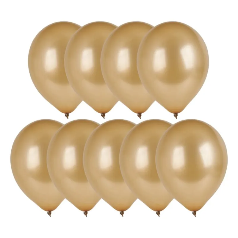 Xenos Ballonnen|Bruiloft-Ballonnen metallic - goud - set van 9