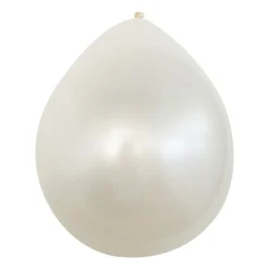 Xenos Ballonnen|Bruiloft-Ballonnen metallic - wit - 9 stuks