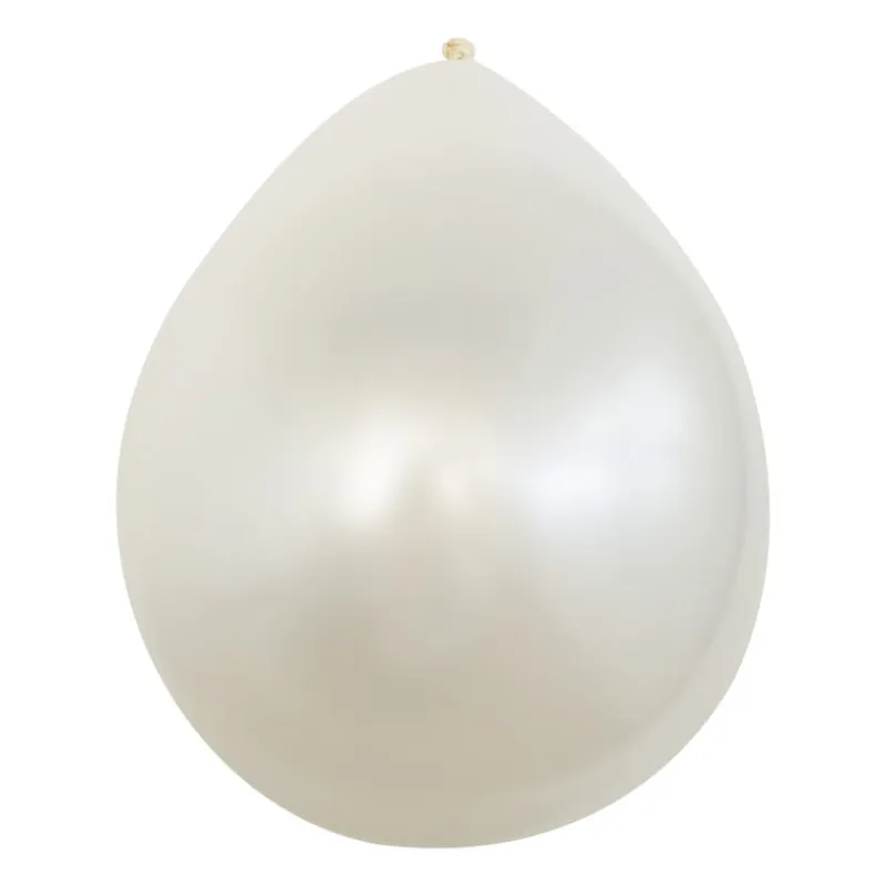 Xenos Ballonnen|Bruiloft-Ballonnen metallic - wit - 9 stuks