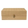Xenos Manden|Manden-Bamboe kistje met deksel Moos - 10x27x20 cm - naturel