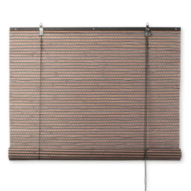 Xenos Rolgordijnen-Bamboe rolgordijn - donkerbruin - 90x180 cm