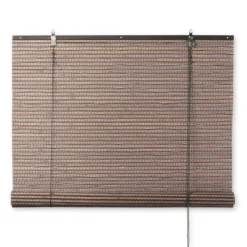 Xenos Rolgordijnen-Bamboe rolgordijn - donkerbruin - 60x130 cm