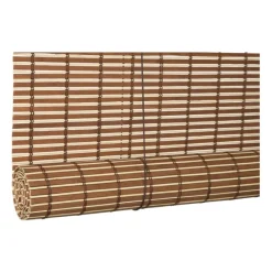 Xenos Rolgordijnen-Bamboe rolgordijn - lichtbruin - 60x180 cm