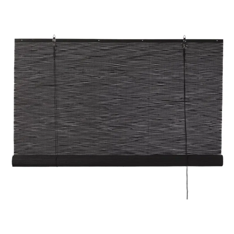 Xenos Rolgordijnen-Bamboe rolgordijn - zwart - 120x180 cm
