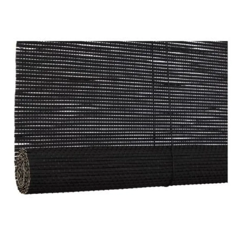 Xenos Rolgordijnen-Bamboe rolgordijn - zwart - 60x180 cm