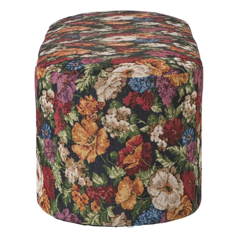 Xenos Bankjes-Bankje bouquet - rood/paars/zwart - 44x120x45 cm