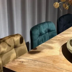 Xenos Barkrukken-Barkruk velvet - oker - 100x50x41.5 cm