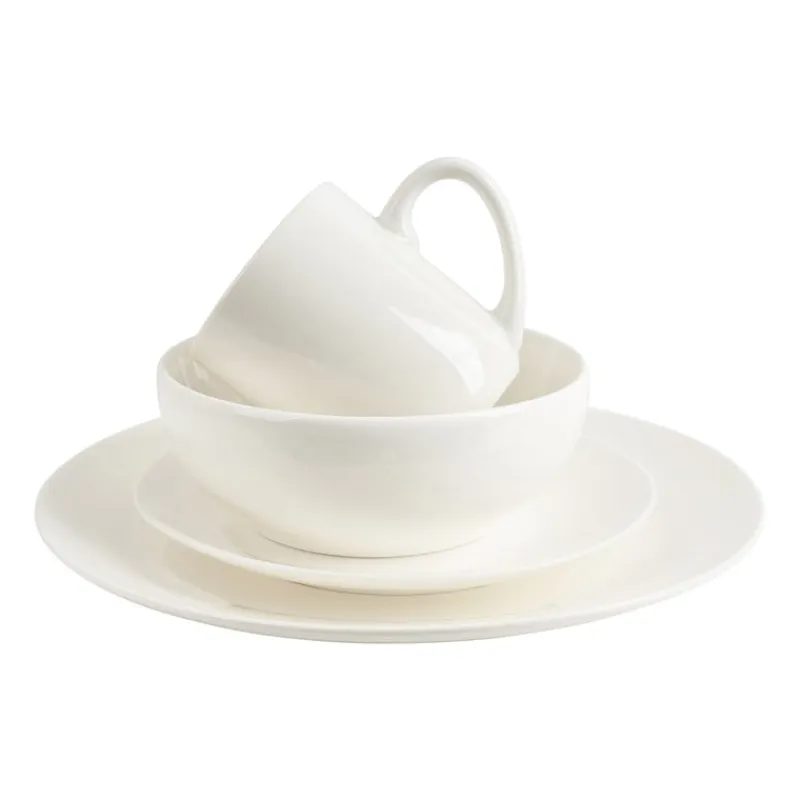 Xenos Borden-Basic dinerbord rond - wit - Ø26.5 cm