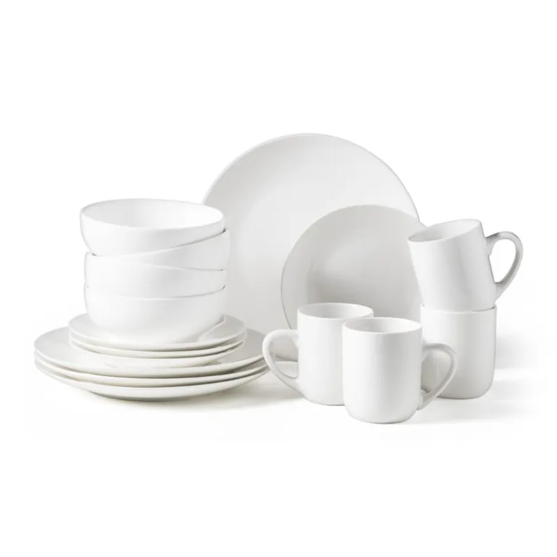 Xenos Borden-Basic dinerbord rond - wit - Ø26.5 cm