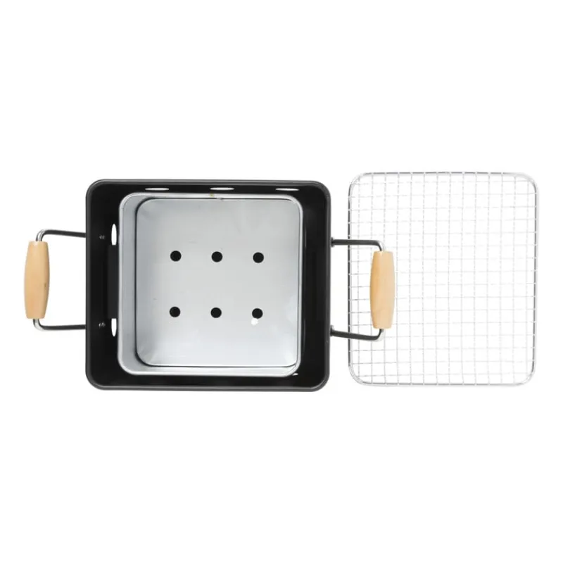 Xenos Barbecue-Bbq kubus - mini barbecue - 27.5x17x15.5 cm