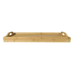 Xenos Dienbladen-Bed dienblad - bamboe - 31x58x22 cm