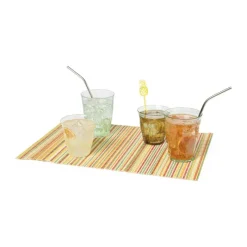 Xenos Buitenservies|Waterglazen-Beker met facetten - groen - 450 ml