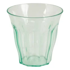 Xenos Buitenservies|Waterglazen-Beker met facetten - groen - 250 ml