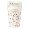 Xenos Wegwerpservies|Kinderfeestjes-Bekers stipjes - papier - set van 8