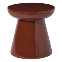 Xenos Bijzettafels-Bijzettafel Calvin - bordeauxrood - ø35x35 cm