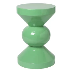 Xenos Bijzettafels-Bijzettafel diabolo - groen - ø33x50 cm