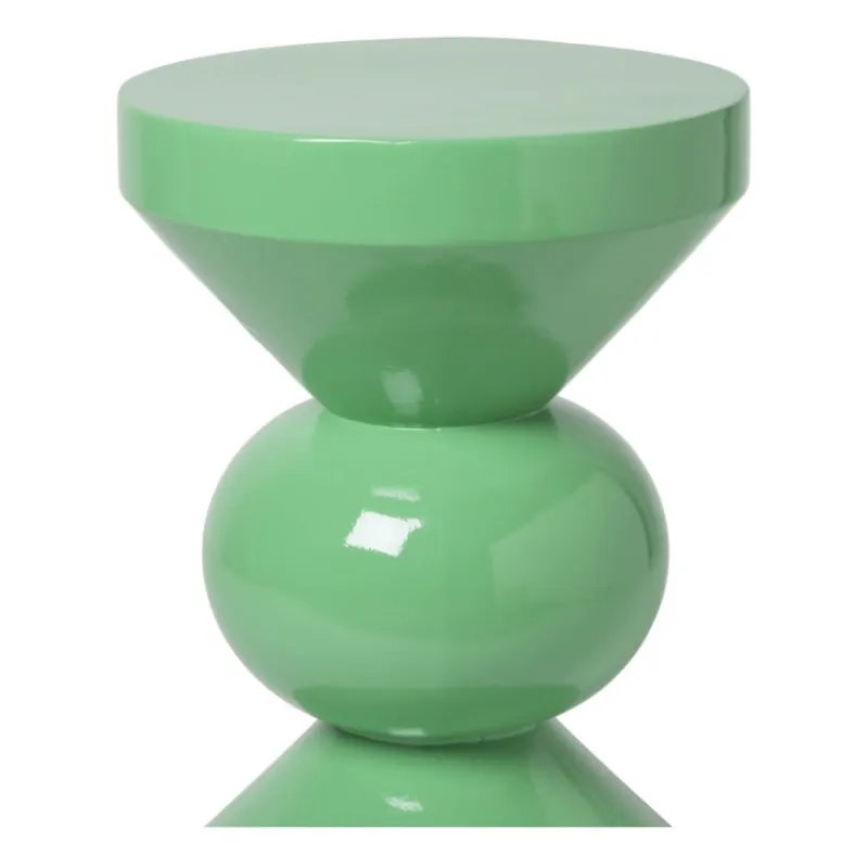 Xenos Bijzettafels-Bijzettafel diabolo - groen - ø33x50 cm