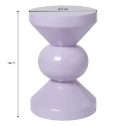 Xenos Bijzettafels-Bijzettafel diabolo - lila - ø33x50 cm