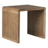 Xenos Bijzettafels-Bijzettafel Japandi groot - bruin - 40x42x35 cm