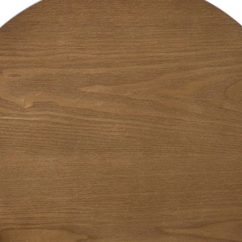 Xenos Bijzettafels-Bijzettafel Japandi rond - bruin - ø40x50 cm
